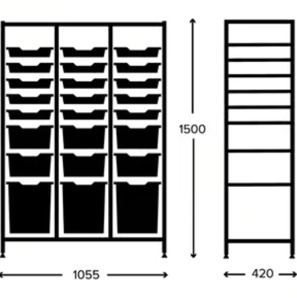 Science Mid Treble Frame 3 Jumbo 6 Deep & 15 Shallow Trays