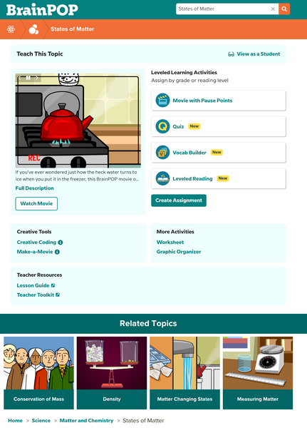 Chemistry @BrainPOP.com