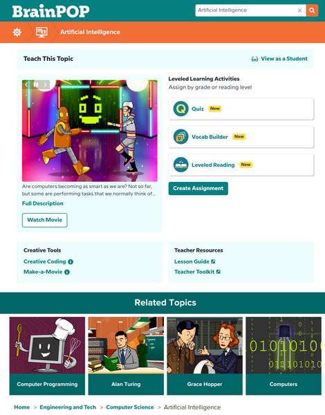 Computing @BrainPOP.com
