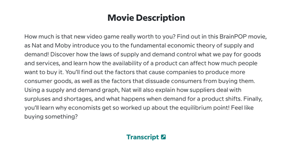 Economics @BrainPOP.com