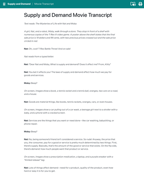 Economics @BrainPOP.com