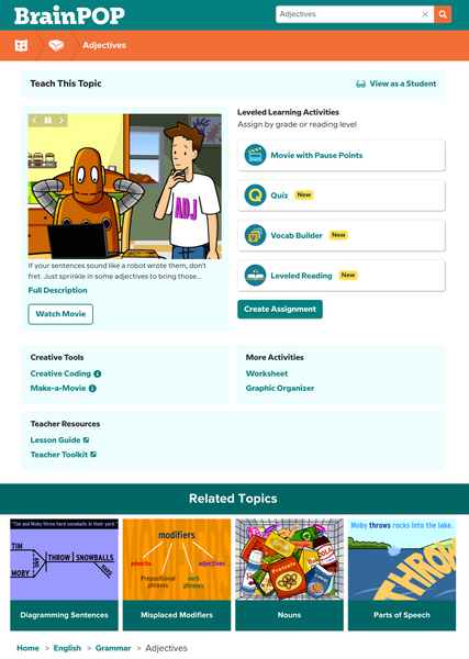 English @BrainPOP.com