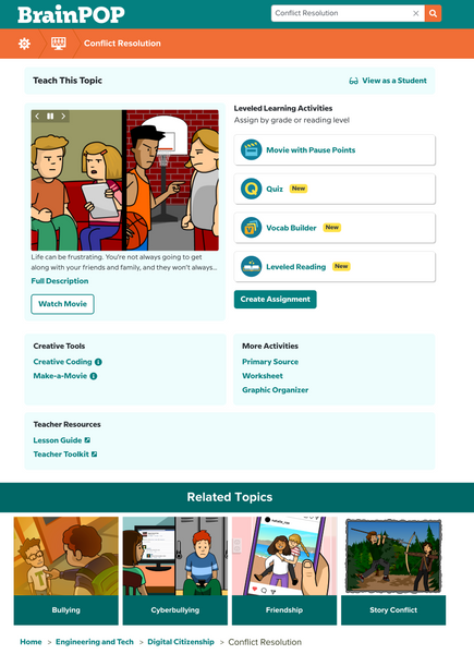 Social Emotional Learning (SEL) @BrainPOP.com