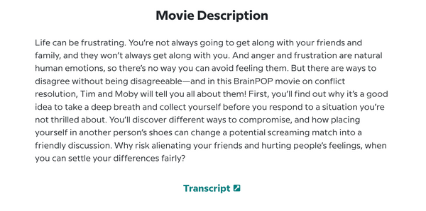 Social Emotional Learning (SEL) @BrainPOP.com