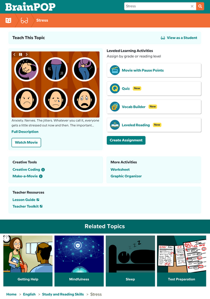 Study and Exam Skills @BrainPOP.com