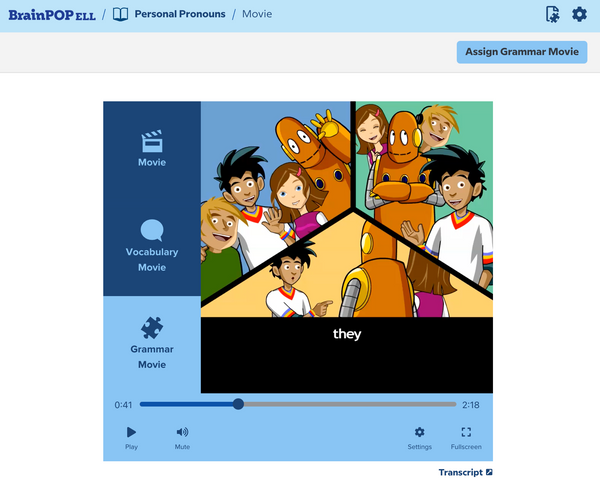 BrainPOP ELL (English Language Learning)