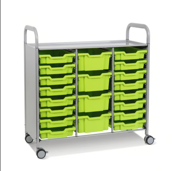 Callero Plus Treble Trolley 16 Shallow & 4 Deep Trays