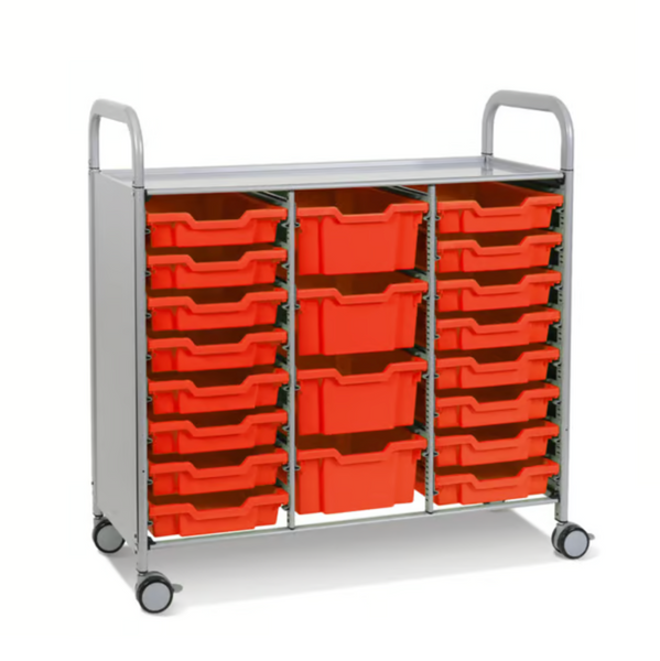 Callero Plus Treble Trolley 16 Shallow & 4 Deep Trays