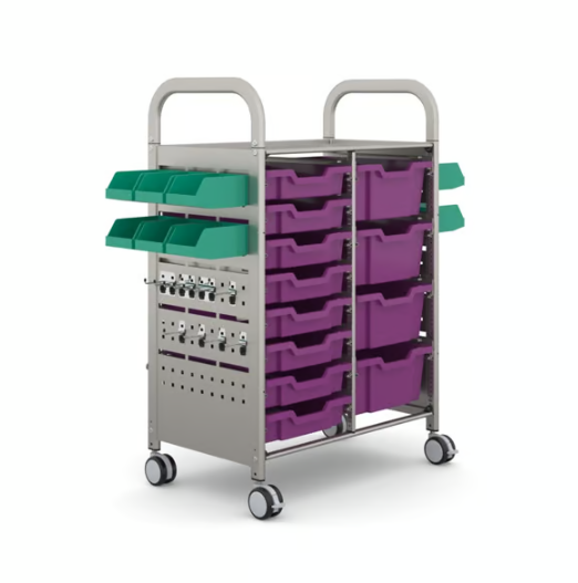Callero STEAM Double Trolley 8 Shallow & 4 Deep Trays