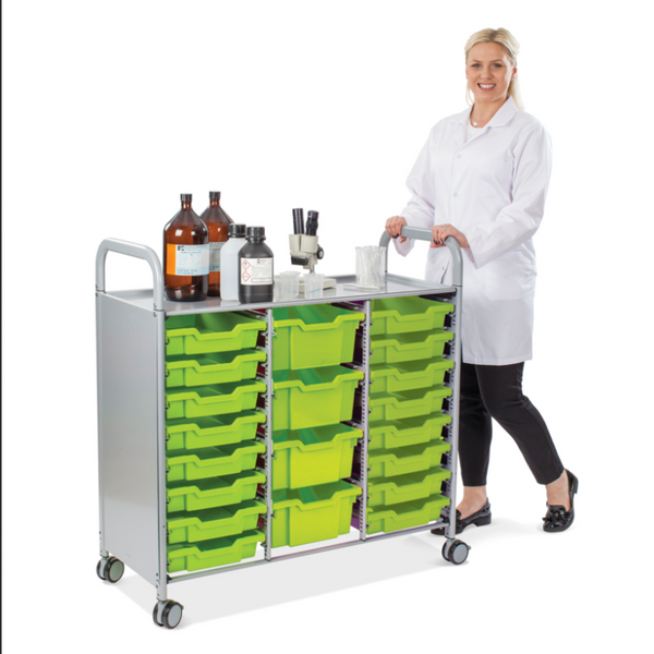 Callero Plus Treble Trolley 16 Shallow & 4 Deep Trays