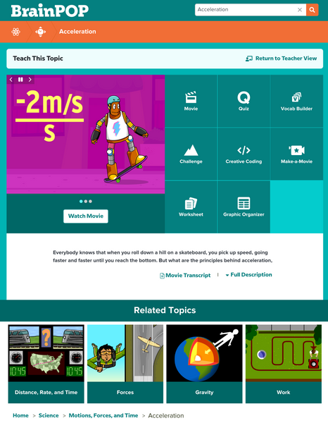 Physics @BrainPOP.com