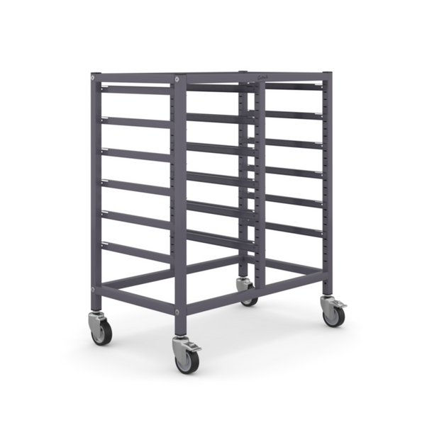 Science Bench Height Double Gratnells Grey Trolley 12 Runner Pairs