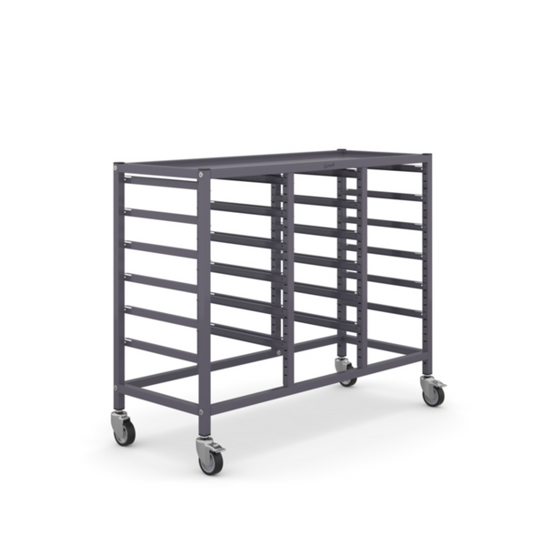 Science Bench Height Treble Gratnells Grey Trolley 18 Runner Pairs