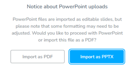 Import PowerPoint as editable slides
