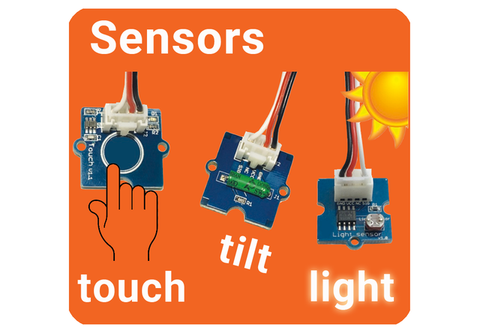 Ohbot Sensor pack - tdouch, tilt and light