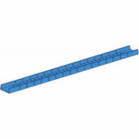 Flexible rail profile, green/ blue, 90/ 180mm