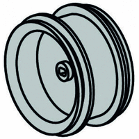 Clip wheel rim 43, silver / black