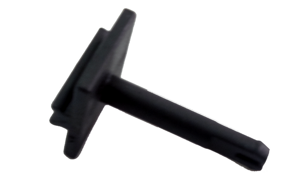 Clip axle with plate, black