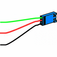 Encoder cable 3 wire cable, 600 mm