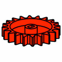 Clip chain wheel T20, red