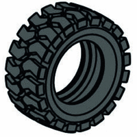 Tyre 35x15, black