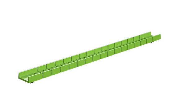 Flexible rail profile, green/ blue, 90/ 180mm