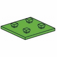 Mounting plate 30 x 30, red/ green