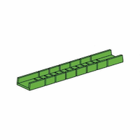 Flexible rail profile, green/ blue, 90/ 180mm