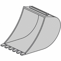 Dredger bucket, silver /red