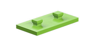 Mounting plate 15 x 30, red/ yellow/ green