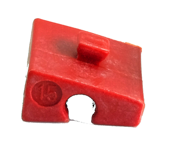 15° red angled block