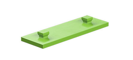 Mounting plate 15 x 45, red/ yellow/ green/ black