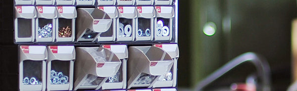 Mobile Cart with Flip out bins - double sided (46 bins)