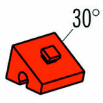 30° red angled block