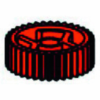 Clamping ring for rope drum, red