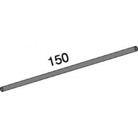 Metal axle, silver, 50/ 60/ 80/ 90/ 110/ 125/ 150/ 170/ 200/ 235/ 260