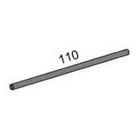 Metal axle, silver, 50/ 60/ 80/ 90/ 110/ 125/ 150/ 170/ 200/ 235/ 260