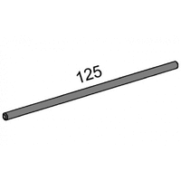 Metal axle, silver, 50/ 60/ 80/ 90/ 110/ 125/ 150/ 170/ 200/ 235/ 260