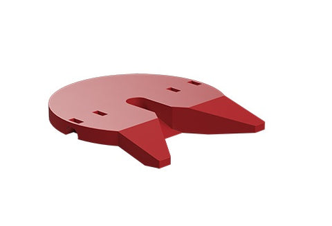 Trailer coupling bottom part, red