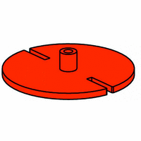 Trailer coupling upper part, red