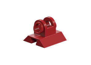 Hinged block tab, red