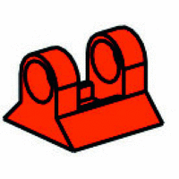 Hinged block claw, red