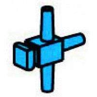 T-piece, blue/ black