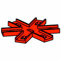 Star-shaped lug, red