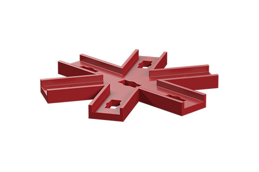 Star-shaped lug, red