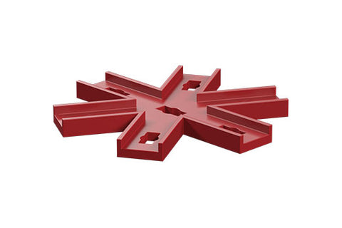 Star-shaped lug, red