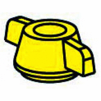 Hub nut, red/ yellow