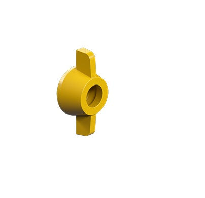 Hub nut, red/ yellow