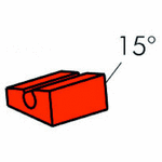 15° red angled block