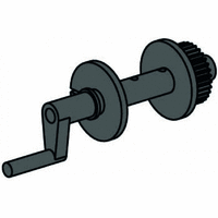 Cable winch drum, black